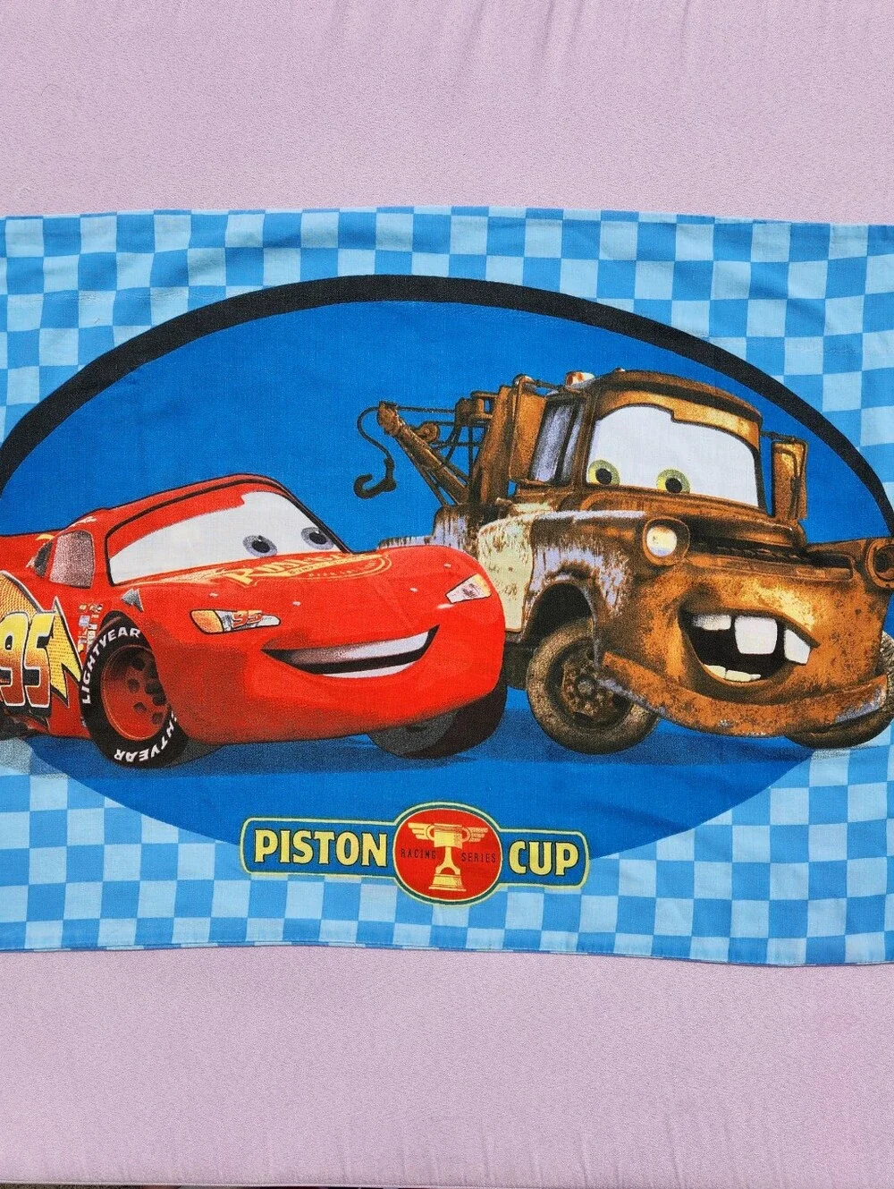 Disney Pixar Cars 2007 Pillow Case & 4T 2 Piece Pajama Bundle Lightning McQueen